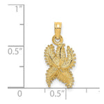 Load image into Gallery viewer, 14K Yellow Gold Textured Starfish Charm Pendant
