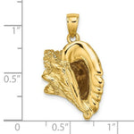 Load image into Gallery viewer, 14K Yellow Gold 3-D Conch Shell Charm Pendant
