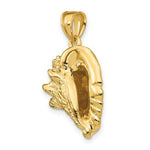 Load image into Gallery viewer, 14K Yellow Gold 3-D Conch Shell Charm Pendant
