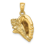 Load image into Gallery viewer, 14K Yellow Gold 3-D Conch Shell Charm Pendant
