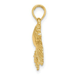 Load image into Gallery viewer, 14K Yellow Gold 2-D &amp; Textured Shell Cluster With Starfish Charm Pendant
