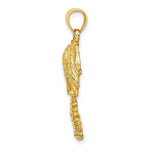 Load image into Gallery viewer, 14K Yellow Gold 2-D Textured Single Palm Tree Charm Pendant
