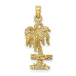 Load image into Gallery viewer, 14K Yellow Gold 2-D MARCO ISLAND On Palm Tree Charm Pendant
