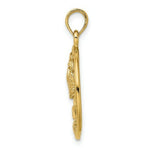 Load image into Gallery viewer, 14K Yellow Gold 2-D MARCO ISLAND Palm Tree In Round Frame Charm Pendant
