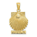 Load image into Gallery viewer, 14K Yellow Gold 2-D MARCO ISLAND Under Scallop Shell Charm Pendant
