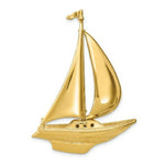 Load image into Gallery viewer, 14K Yellow Gold Moveable Sailboat Slide
