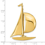 Load image into Gallery viewer, 14K Yellow Gold Sailboat Slide
