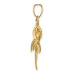 Load image into Gallery viewer, 14K Yellow Gold 2-D Polished and Satin Swordfish Charm Pendant
