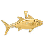 Load image into Gallery viewer, 14K Yellow Gold 3-D Polished SKIPJACK TUNA FISH Charm Pendant
