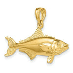 Load image into Gallery viewer, 14K Yellow Gold 3-D Polished COBIA FISH Charm Pendant
