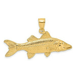 Load image into Gallery viewer, 14K Yellow Gold 3-D Snook Fish Charm Pendant
