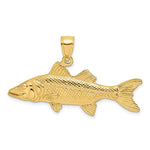 Load image into Gallery viewer, 14K Yellow Gold 3-D Snook Fish Charm Pendant

