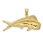 Load image into Gallery viewer, 14K Yellow Gold 2-D MALE DORADO (MAHI-MAHI) Charm Pendant
