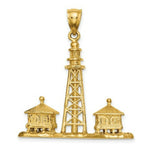 Load image into Gallery viewer, 14K Yellow Gold 3-D Sanibel Island Lighthouse Charm Pendant
