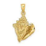 Load image into Gallery viewer, 14K Yellow Gold 2-D Conch Shell Charm Pendant
