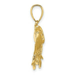 Load image into Gallery viewer, 14K Yellow Gold TARPON FISH With OPEN MOUTH Charm Pendant
