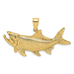 Load image into Gallery viewer, 14K Yellow Gold TARPON FISH With OPEN MOUTH Charm Pendant
