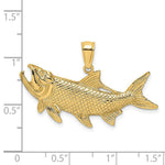 Load image into Gallery viewer, 14K Yellow Gold TARPON FISH With Open Mouth Charm Pendant
