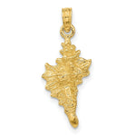Load image into Gallery viewer, 14K Yellow Gold 3-D Conch Shell Charm Pendant
