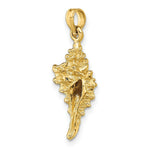 Load image into Gallery viewer, 14K Yellow Gold 3-D Conch Shell Charm Pendant
