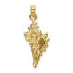 Load image into Gallery viewer, 14K Yellow Gold 3-D Conch Shell Charm Pendant
