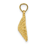 Load image into Gallery viewer, 14K Yellow Gold 2-D Textured Limpet Shell Charm Pendant
