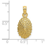 Load image into Gallery viewer, 14K Yellow Gold 2-D Textured Limpet Shell Charm Pendant
