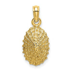 Load image into Gallery viewer, 14K Yellow Gold 2-D Textured Limpet Shell Charm Pendant
