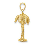 Load image into Gallery viewer, 14K Yellow Gold 3-D &amp; Textured Palm Tree Charm Pendant

