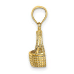 Load image into Gallery viewer, 14K Yellow Gold 2-D Flat Back Basket Charm Pendant
