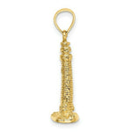 Load image into Gallery viewer, 14K Yellow Gold 3-D CAPE MAY, NJ Lighthouse Charm Pendant
