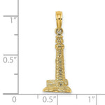 Load image into Gallery viewer, 14K Yellow Gold 3-D CAPE MAY, NJ Lighthouse Charm Pendant
