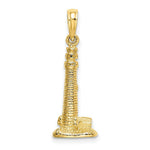 Load image into Gallery viewer, 14K Yellow Gold 3-D CAPE MAY, NJ Lighthouse Charm Pendant
