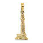 Load image into Gallery viewer, 14K Yellow Gold 3-D CAPE MAY, NJ Lighthouse Charm Pendant
