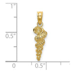 Load image into Gallery viewer, 14K Yellow Gold 3-D Mini Common Wentletrap Shell Charm Pendant
