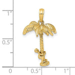 Load image into Gallery viewer, 14K Yellow Gold 3-D PALM TREE With Moveable Man Charm Pendant
