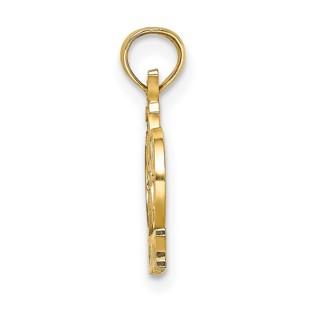 14K Yellow Gold OCEAN CITY Under Bicycle Charm Pendant