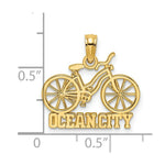 Load image into Gallery viewer, 14K Yellow Gold OCEAN CITY Under Bicycle Charm Pendant
