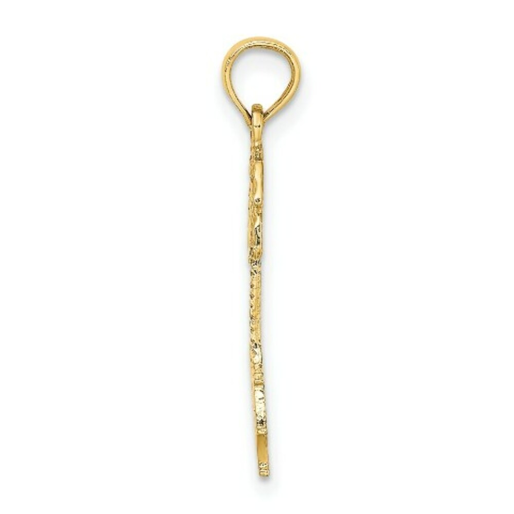 14K Yellow Gold Siesta Key Under Palm Tree Charm Pendant