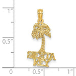 Load image into Gallery viewer, 14K Yellow Gold Siesta Key Under Palm Tree Charm Pendant
