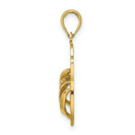 Load image into Gallery viewer, 14K Yellow Gold Large SAN DIEGO Double Flip-Flop Charm Pendant
