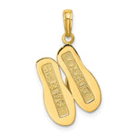 Load image into Gallery viewer, 14K Yellow Gold Large SAN DIEGO Double Flip-Flop Charm Pendant
