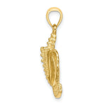 Load image into Gallery viewer, 14K Yellow Gold 2-D TURKS &amp; CAICOS Under Conch Shell Charm Pendant
