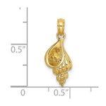 Load image into Gallery viewer, 14K Yellow Gold 3-D Mini Precious Wentletrap Shell Charm Pendant
