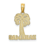 Load image into Gallery viewer, 14K Yellow Gold Bahamas Under Palm Tree Charm Pendant

