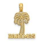 Load image into Gallery viewer, 14K Yellow Gold Bahamas Under Palm Tree Charm Pendant
