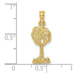 Load image into Gallery viewer, 14K Yellow Gold 2-D Palm Tree Charm Pendant
