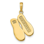 Load image into Gallery viewer, 14K Yellow Gold St. Thomas Reversible Flip Flops Pendant
