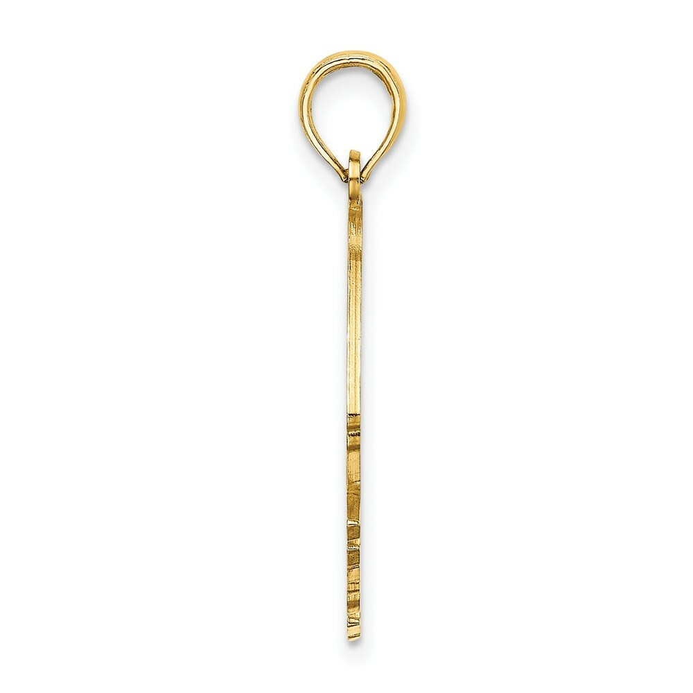 14K Yellow Gold Polished and Cut-Out ARUBA Under Angelfish Charm Pendant