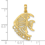 Load image into Gallery viewer, 14K Yellow Gold Polished CURACAO Under Angelfish Charm Pendant
